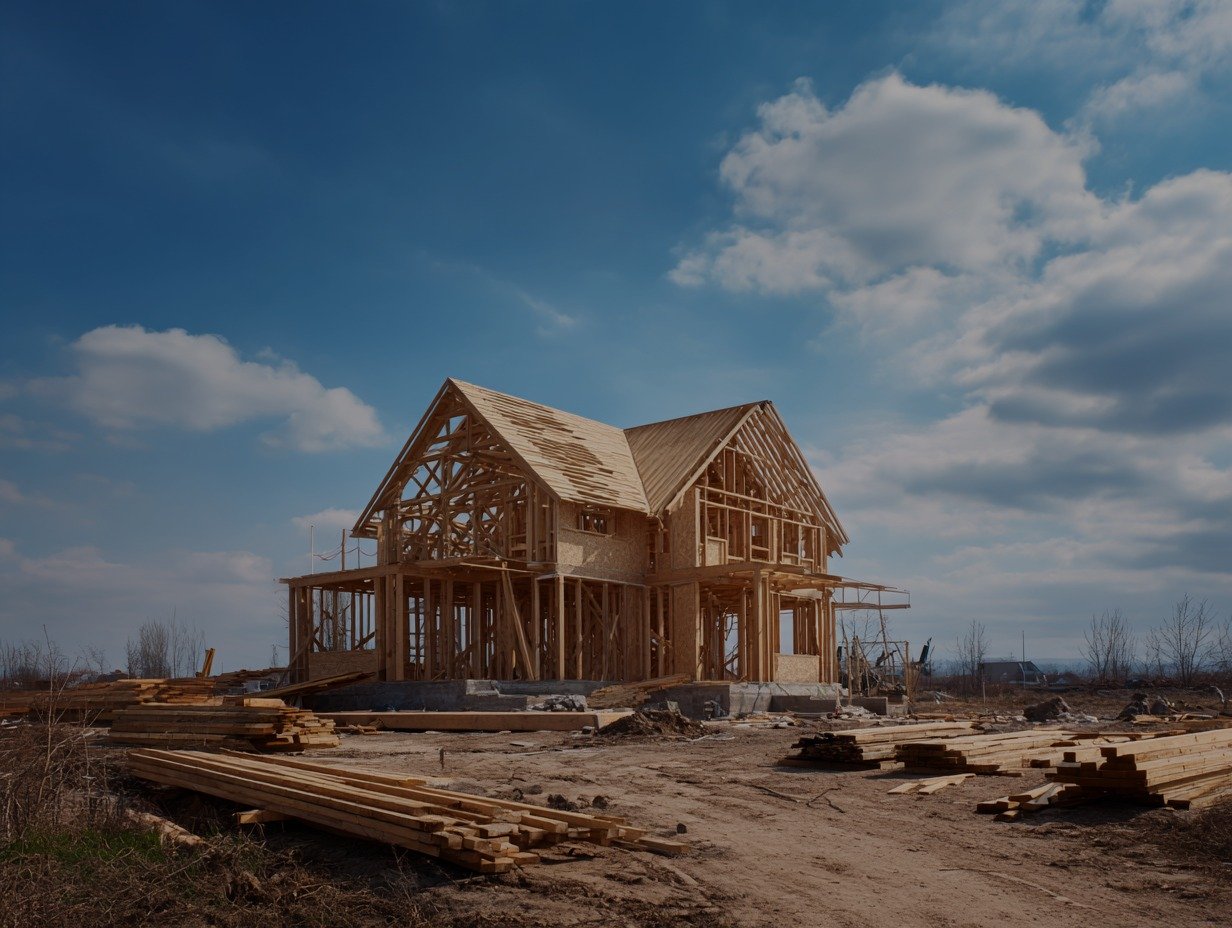 Completed custom home exterior